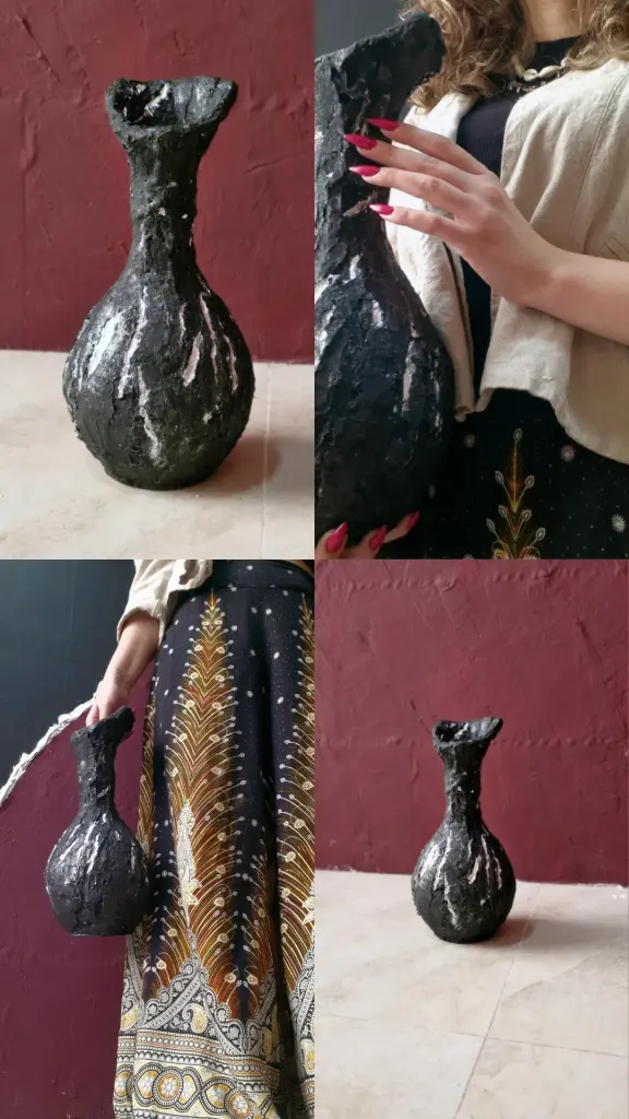 گلدون مشکی پتینه 